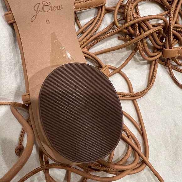 J. Crew lace-up strappy sandals in vachetta - Picture 8 of 9